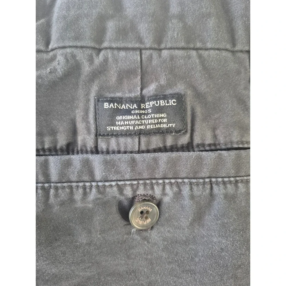 Banana Republic Mason Chino Pants Mens 32x32 Gray Slim Tapered Stretch Cotton